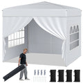10 X 10 FT Pop up Canopy Tent Outdoor Patio Commercial Sunshade Shelter with 4 Sidewalls