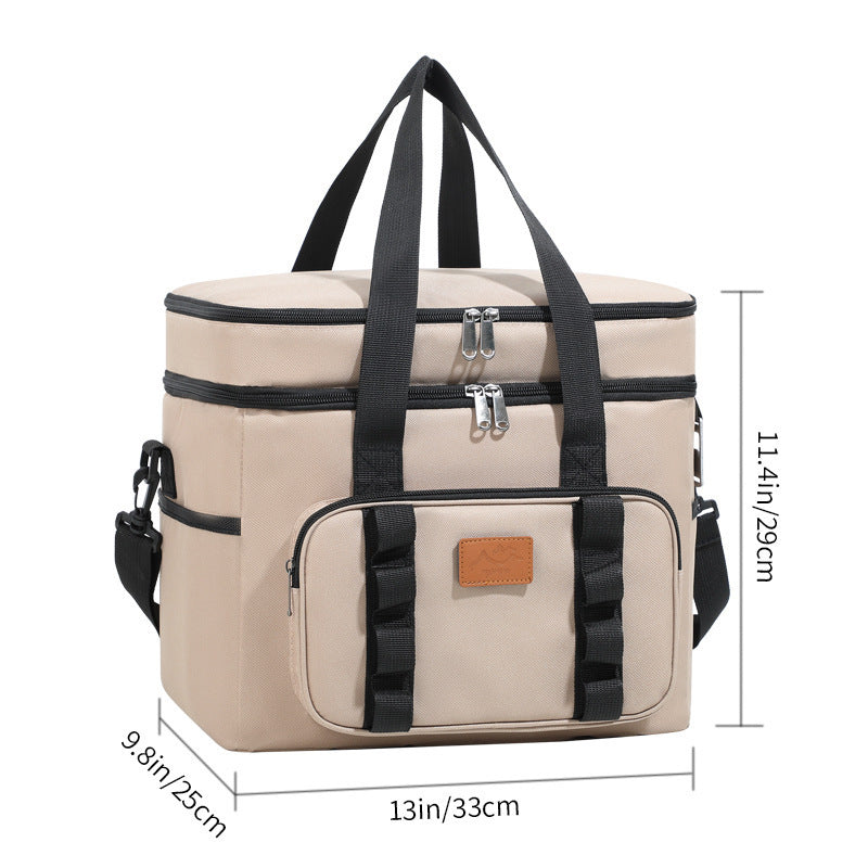 Thickened High-Capacity Outdoor Camping & Picnic Insulated Cooler Bag