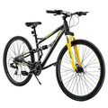 Mountain Bike, 29 inch MTB Bicycle with Full Dual Suspension, 24 Speeds Twist Shifting, Comfort Saddle, Dual Disc Brakes, Aluminum Alloy Frame, Adult Sport Cycling Bicycle for Men Women Trail Snow