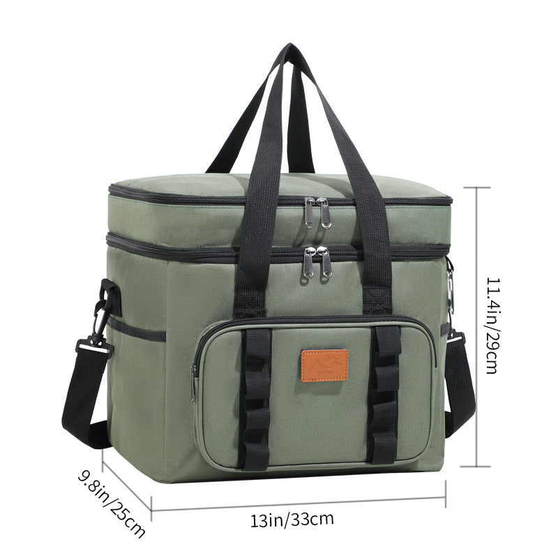 Thickened High-Capacity Outdoor Camping & Picnic Insulated Cooler Bag