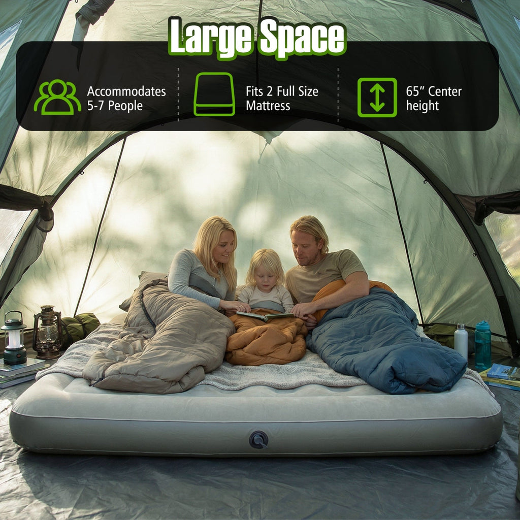 5-7 Person Inflatable Camping Tent with Screened Porch