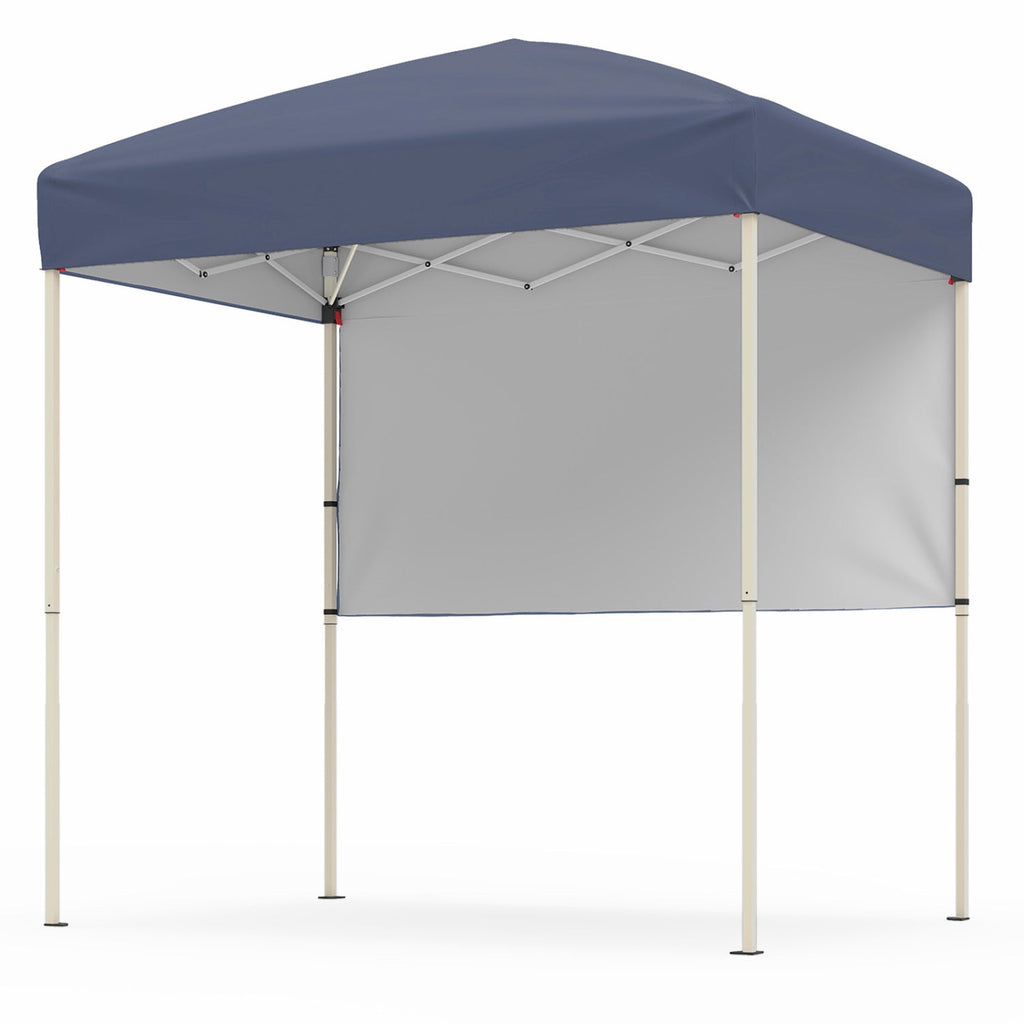6 x 4 FT Pop-Up Canopy Tent with 1 Half Sidewall Easy Setup Folding Outdoor Sun Shelter