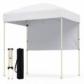 6 x 4 FT Pop-Up Canopy Tent with 1 Half Sidewall Easy Setup Folding Outdoor Sun Shelter