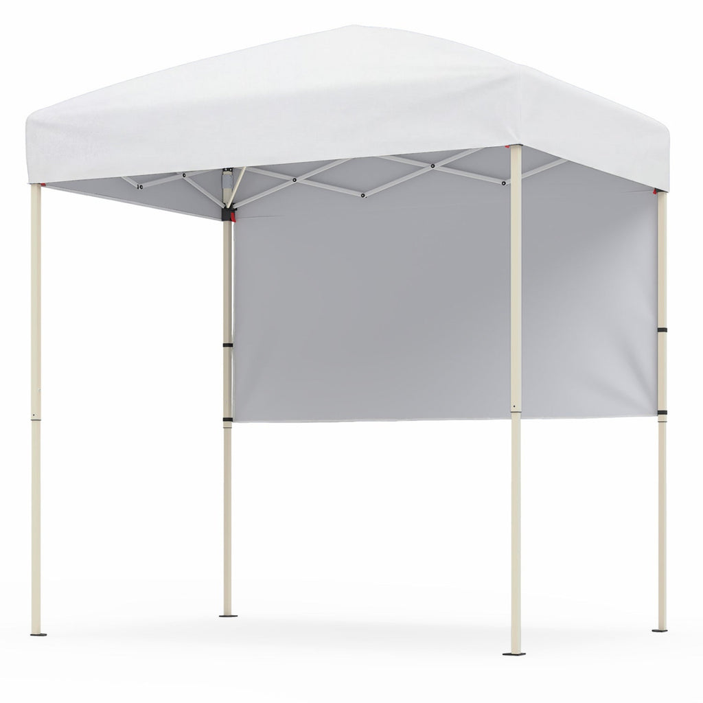 6 x 4 FT Pop-Up Canopy Tent with 1 Half Sidewall Easy Setup Folding Outdoor Sun Shelter