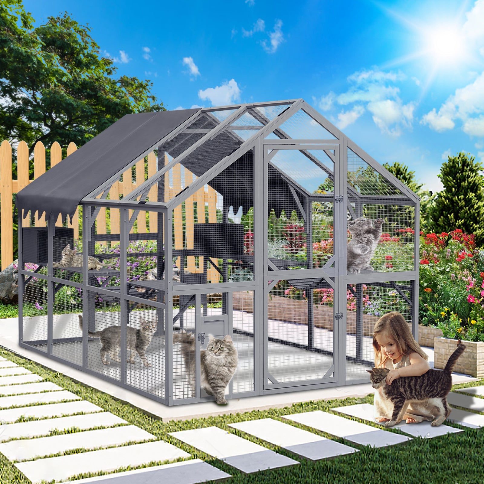 Spacious Outdoor Cat House