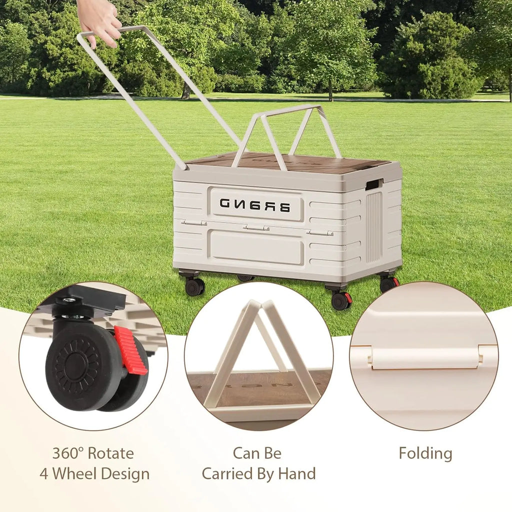 Foldable Storage Cart – Heavy-Duty Mobile Organizer