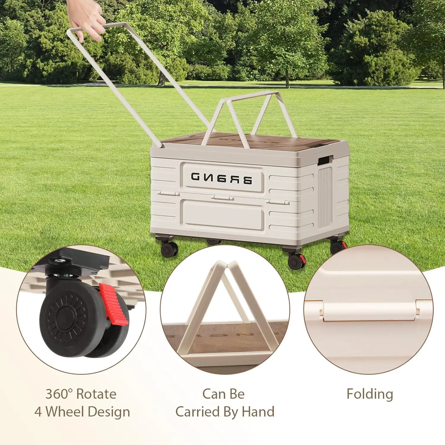 Foldable Storage Cart – Heavy-Duty Mobile Organizer