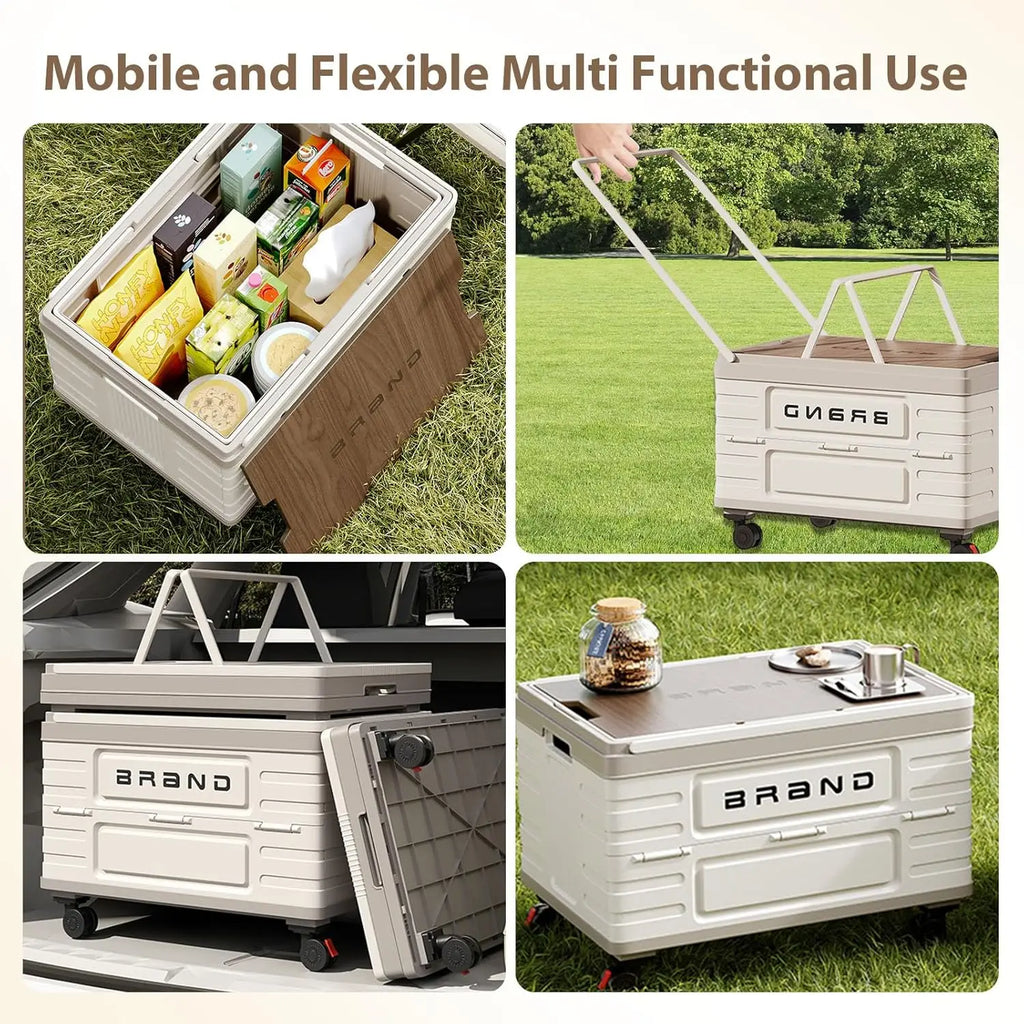 Foldable Storage Cart – Heavy-Duty Mobile Organizer