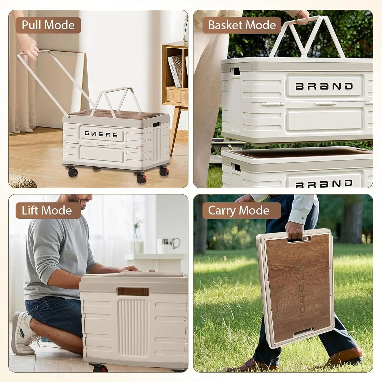 Foldable Storage Cart – Heavy-Duty Mobile Organizer