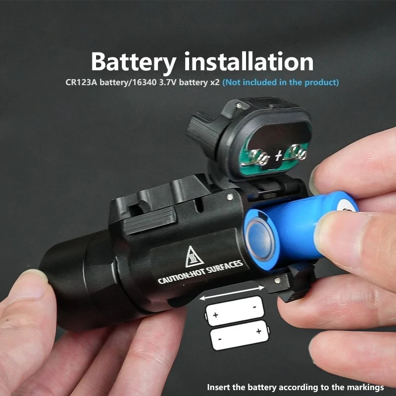 Fit 20mm Rail Airsoft Hanging Hunting Flashlight