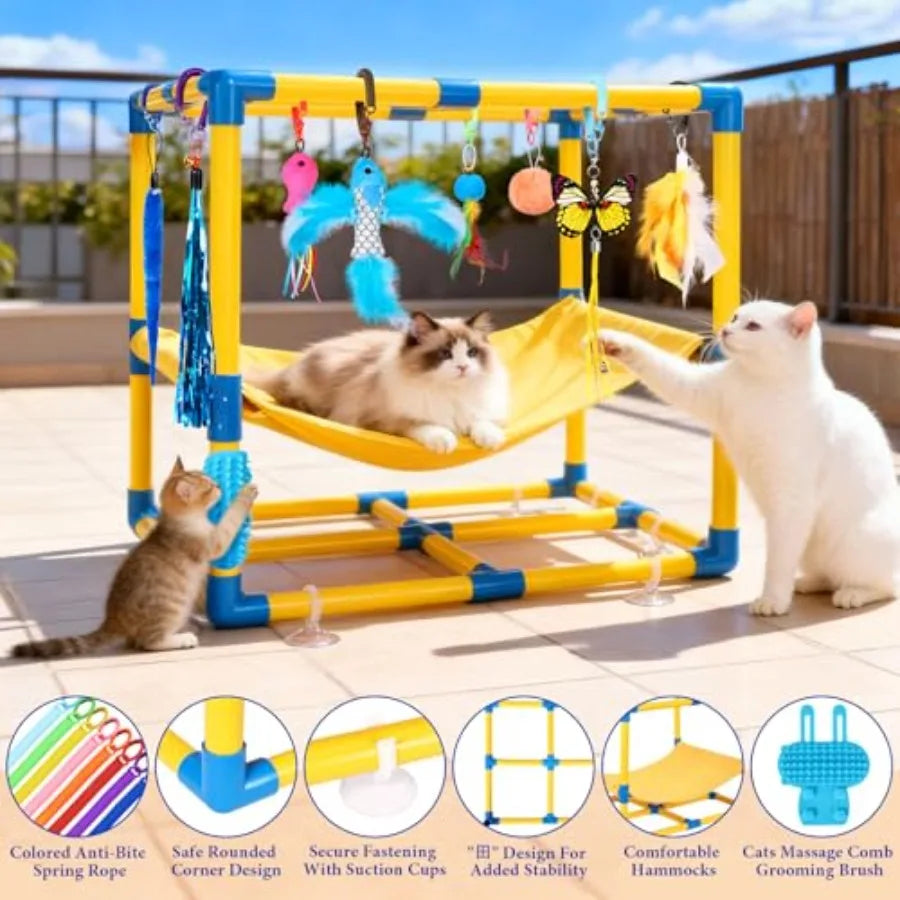Cat Jungle Gym with Hanging Interactive Toys