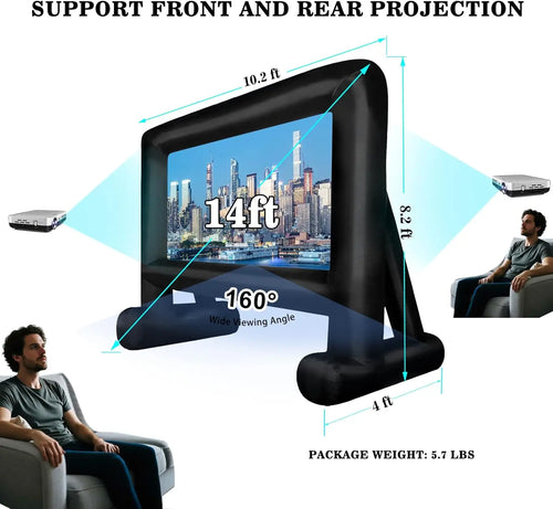 14 FT Inflatable Projector Screen for Outdoor Movies