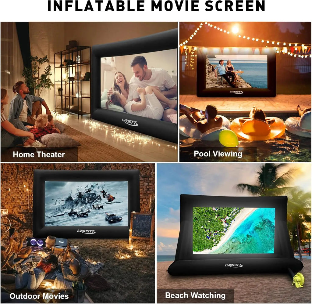 16FT Blow Up Movie Screen for Outdoor with Easy Setup