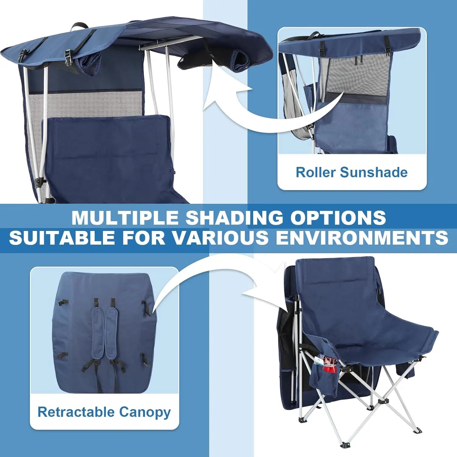 Folding Camping Chair with Canopy