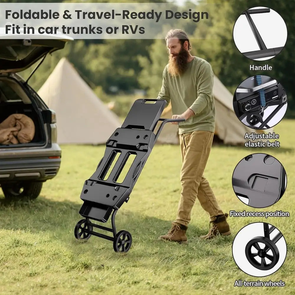 Portable BBQ Stand with Wheels