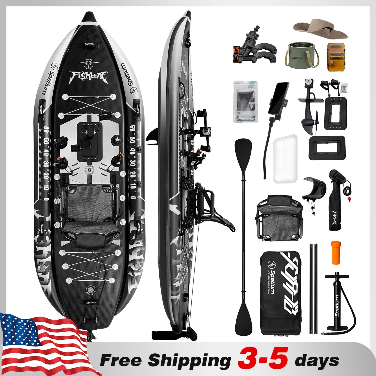 Spatium Fishing Kayak Boat Pedal Drive