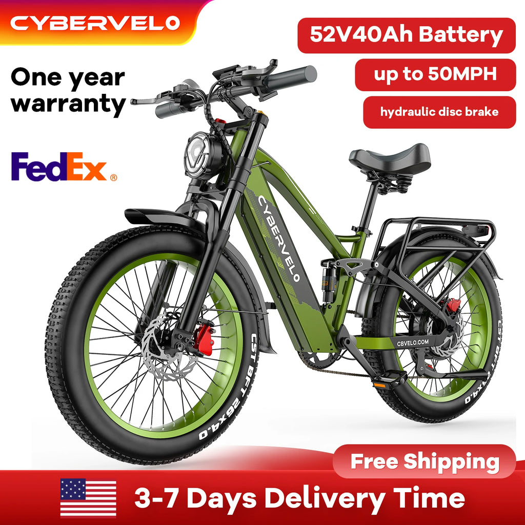 26 Inch Wide Fat Tire Mountain Ebike