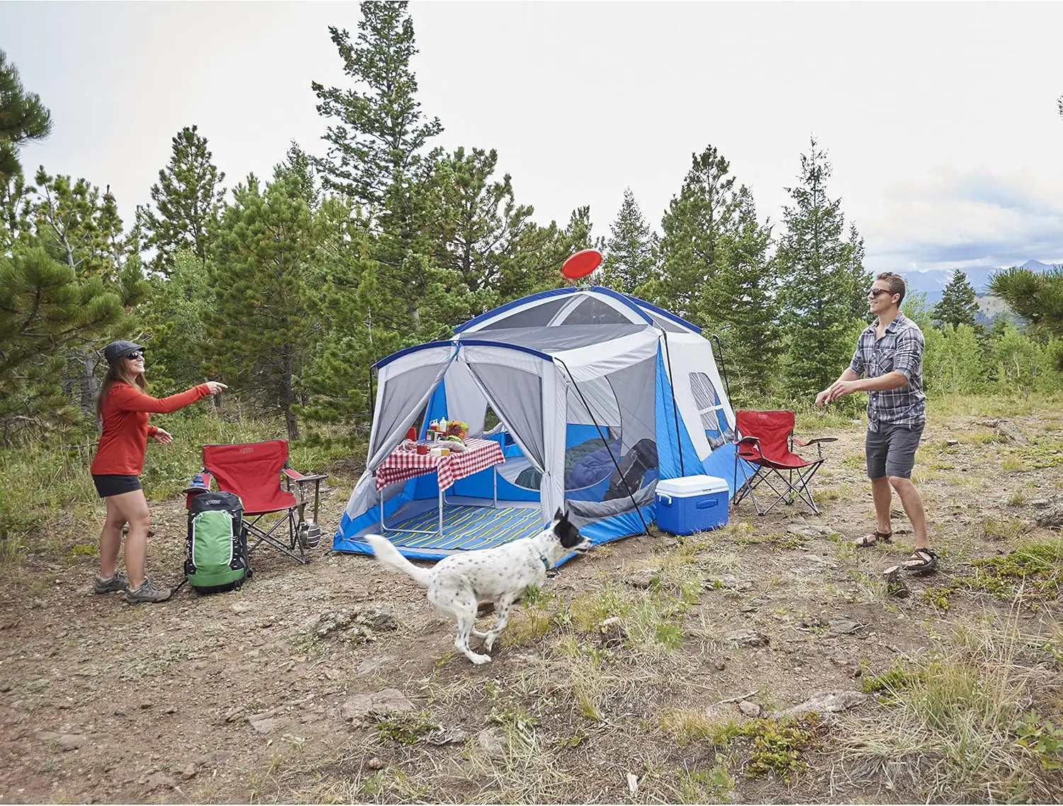 8-Person Water-Resistant Family Camping Tent