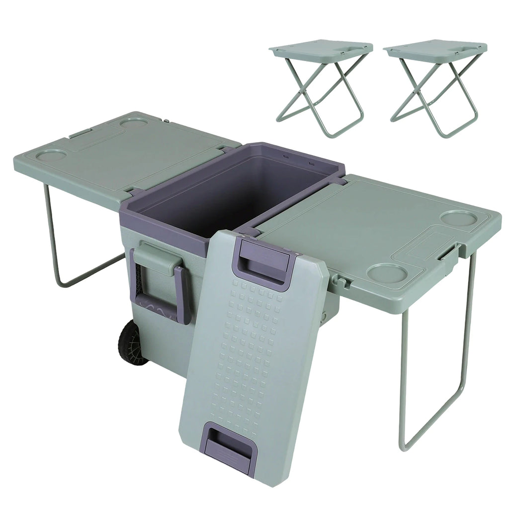Portable Camping Cooler Leak-Proof for Tailgating Parties Picnics