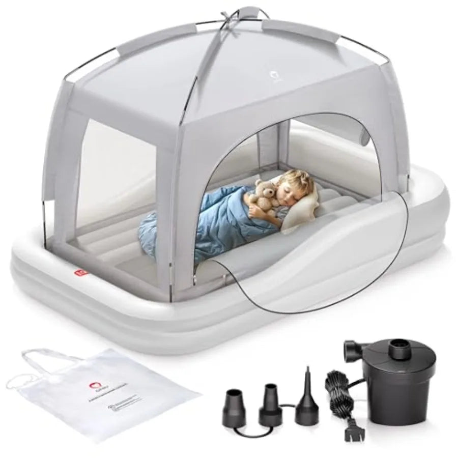 Inflatable Toddler Travel Bed with Tent