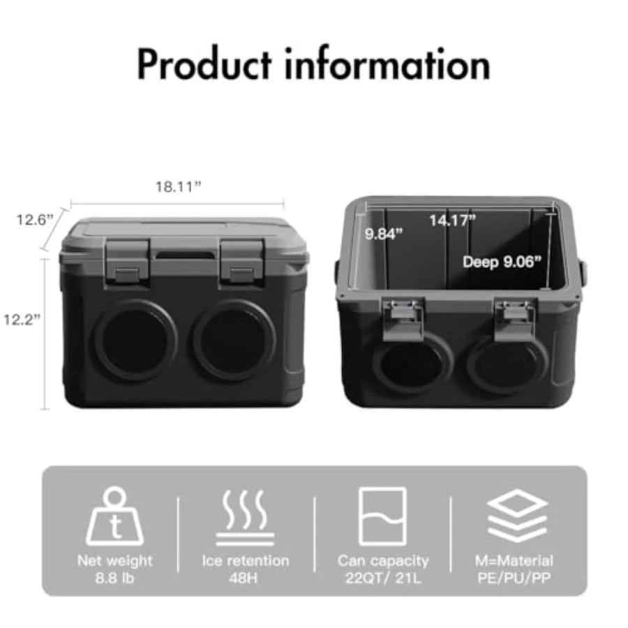 Bluetooth Speaker Portable Handle Outdoor Camping Cooler