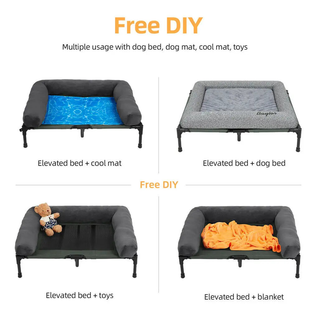 Dogs and Cats Indoor Outdoor Elevated Pet Lounger