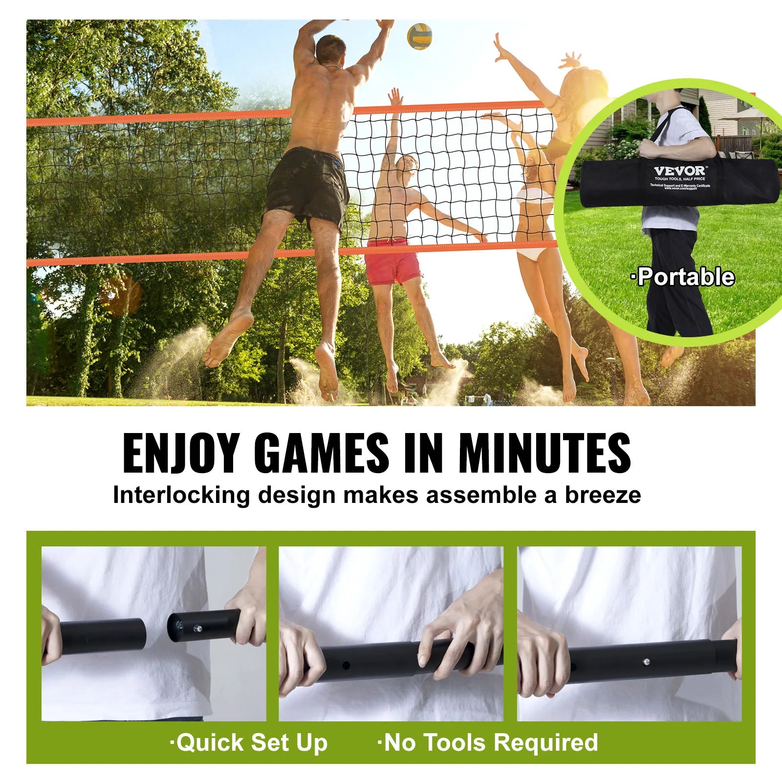Outdoor Volleyball Net System