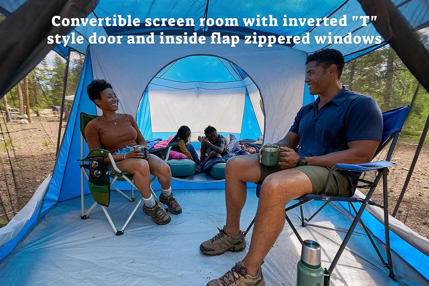 8-Person Water-Resistant Family Camping Tent