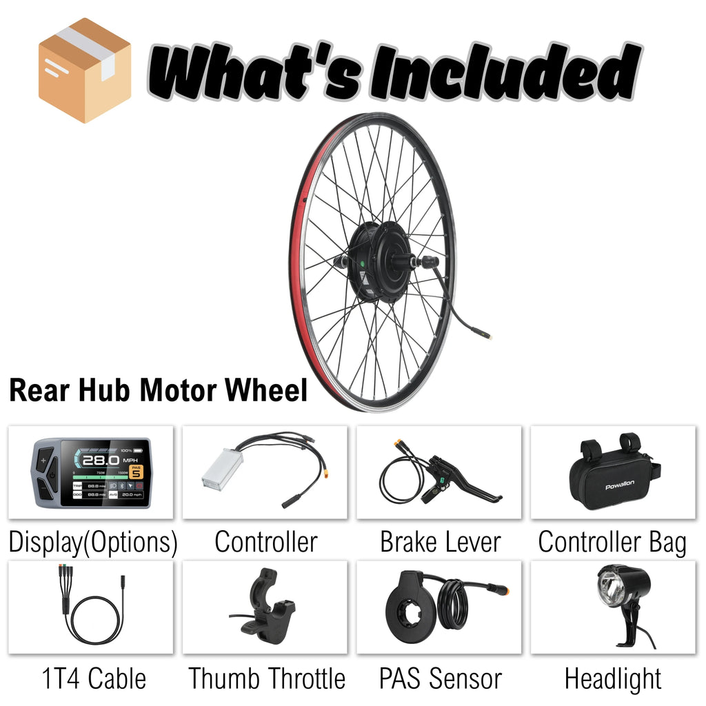 BAFANG Ebike Conversion Kit,G020 48V 500W Rear Hub Motor