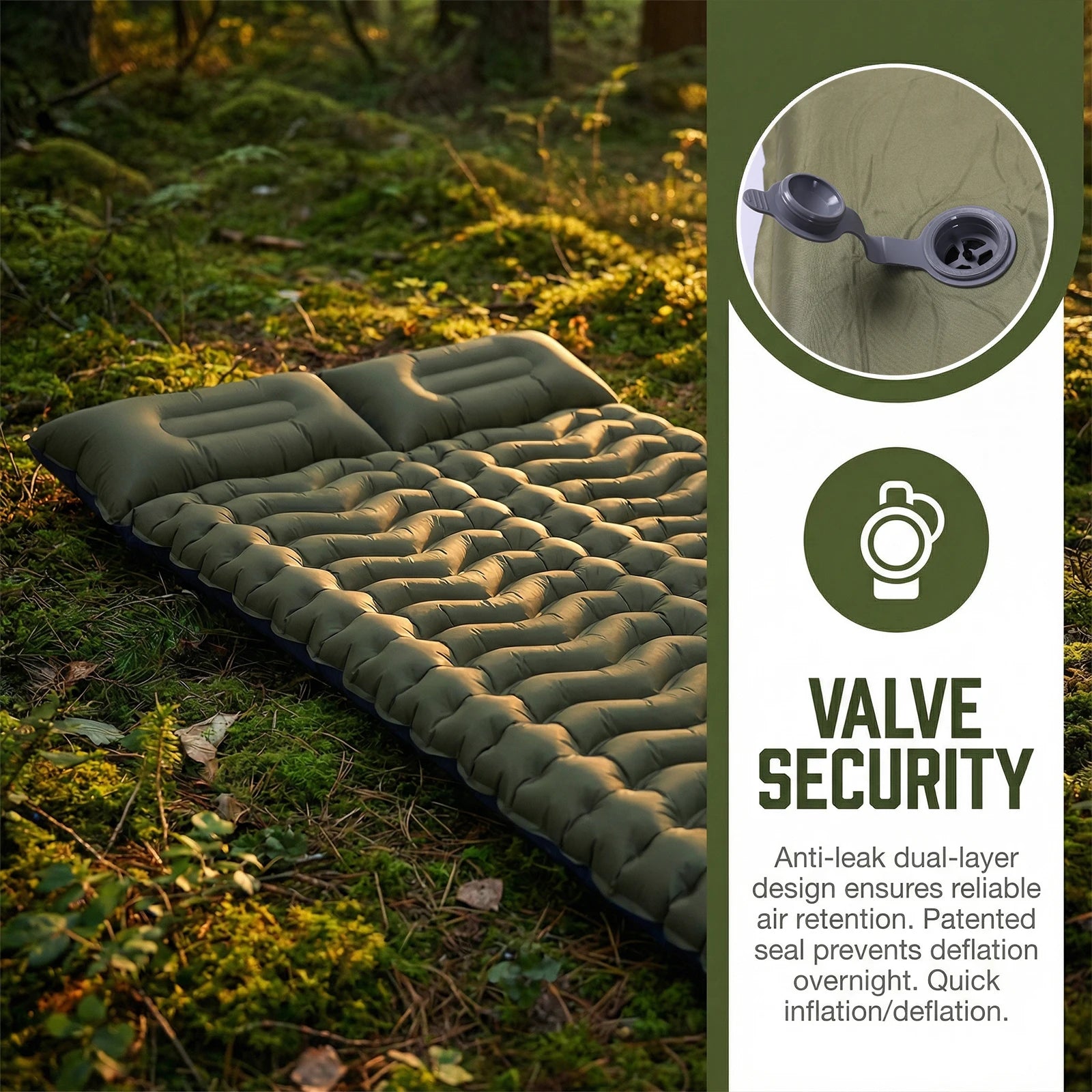 Camping Sleep Mat w/Pillow Inflatable