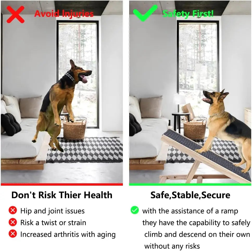 Wooden Pet Dog Safety Ramp Ladder
