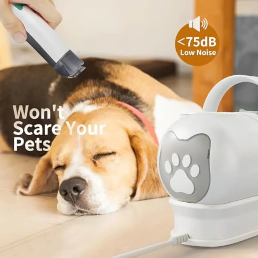 Dog Grooming Kit Pet Grooming Vacuum with Pet Clipper Nail Grinder