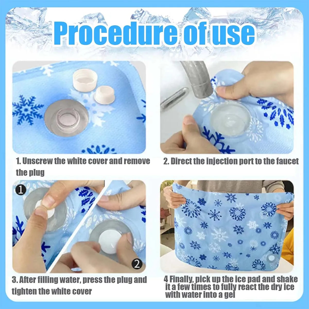 Pet Cooling Mat Dry Ice Cool Pad Water Injection