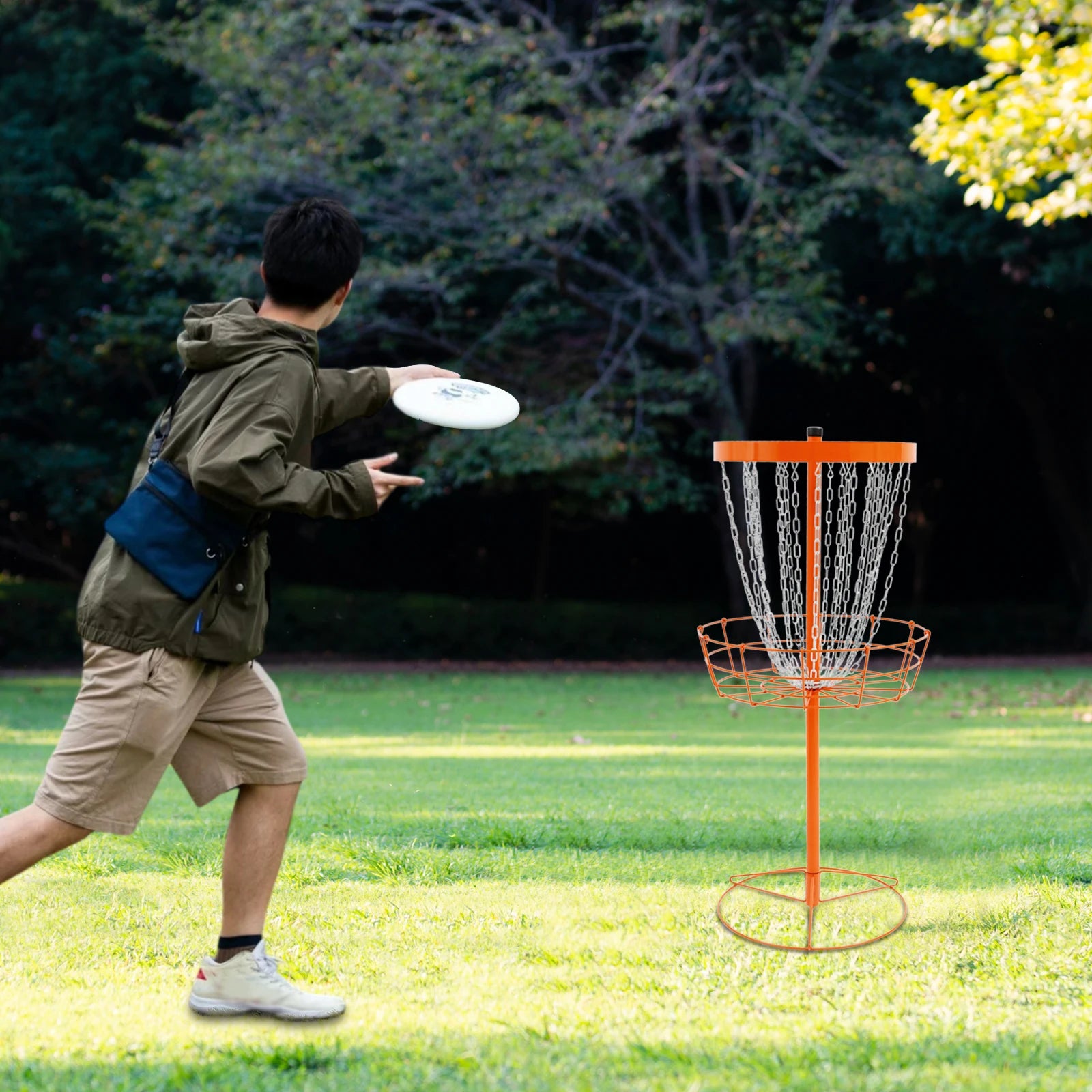 Portable Disc Golf Basket 24 Chains