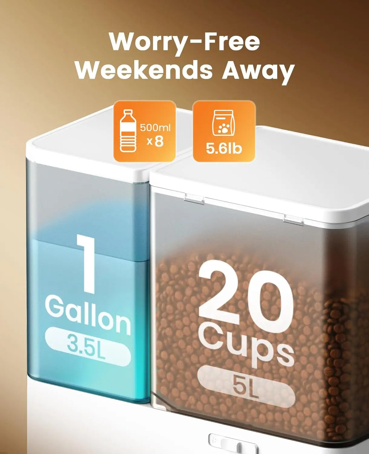 Automatic Cat Feeder and Water Dispenser,