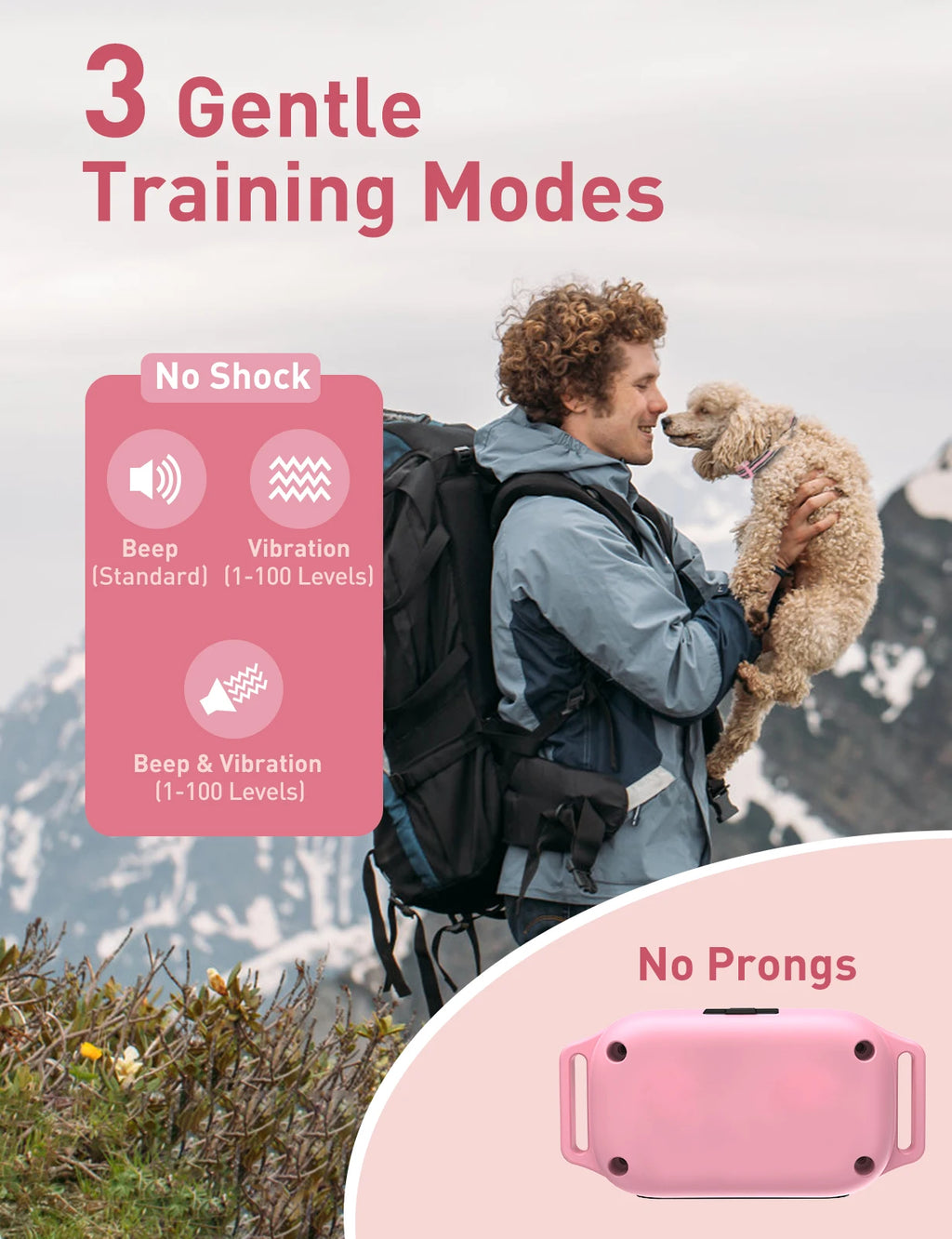 No Shock Dog Training Collar with Remote