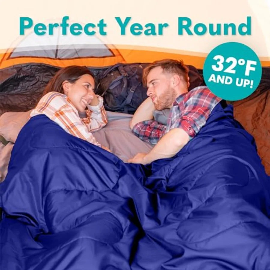 Double Sleeping Bags for Adults Backpacking Camping or Hiking