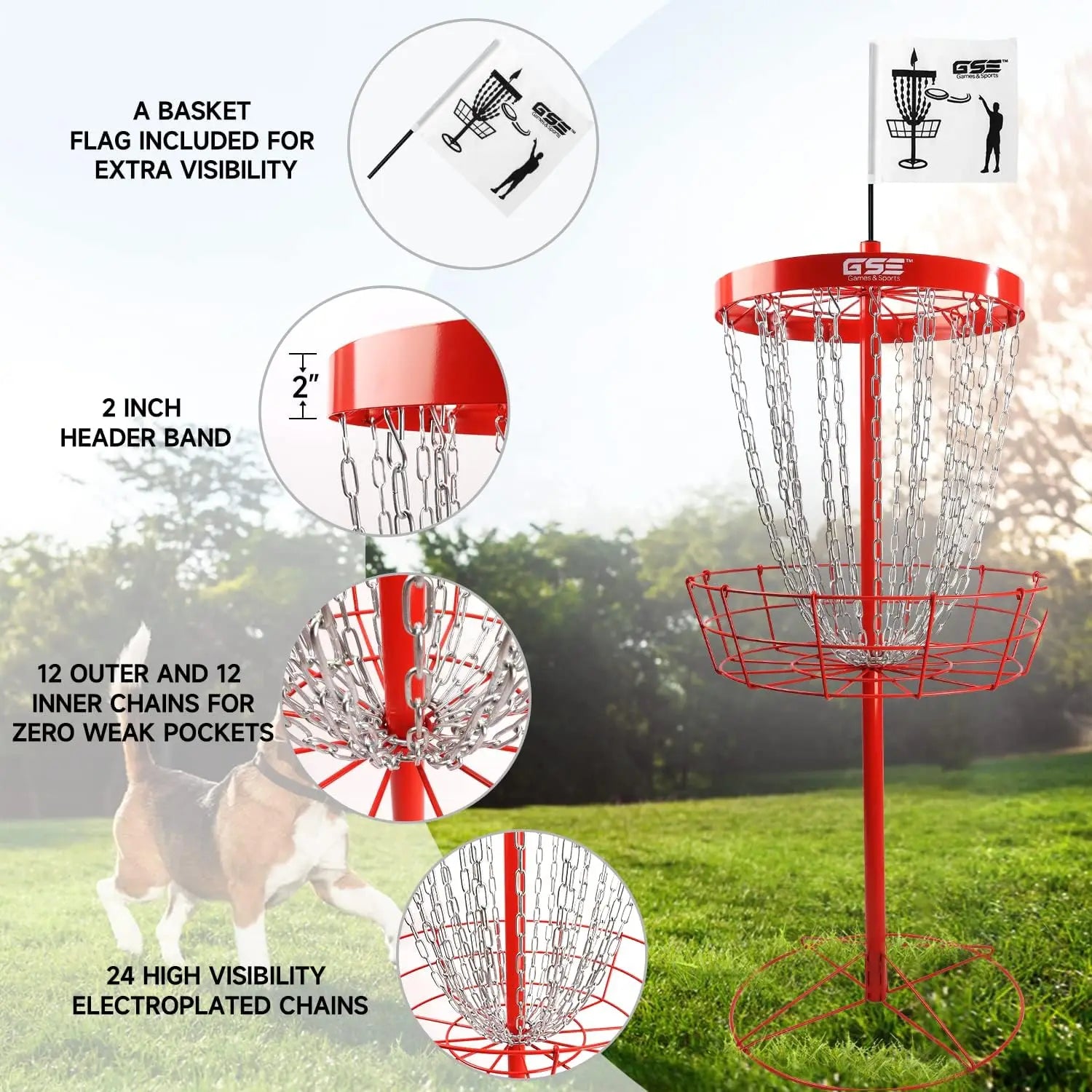 Portable Disc Golf Target Basket