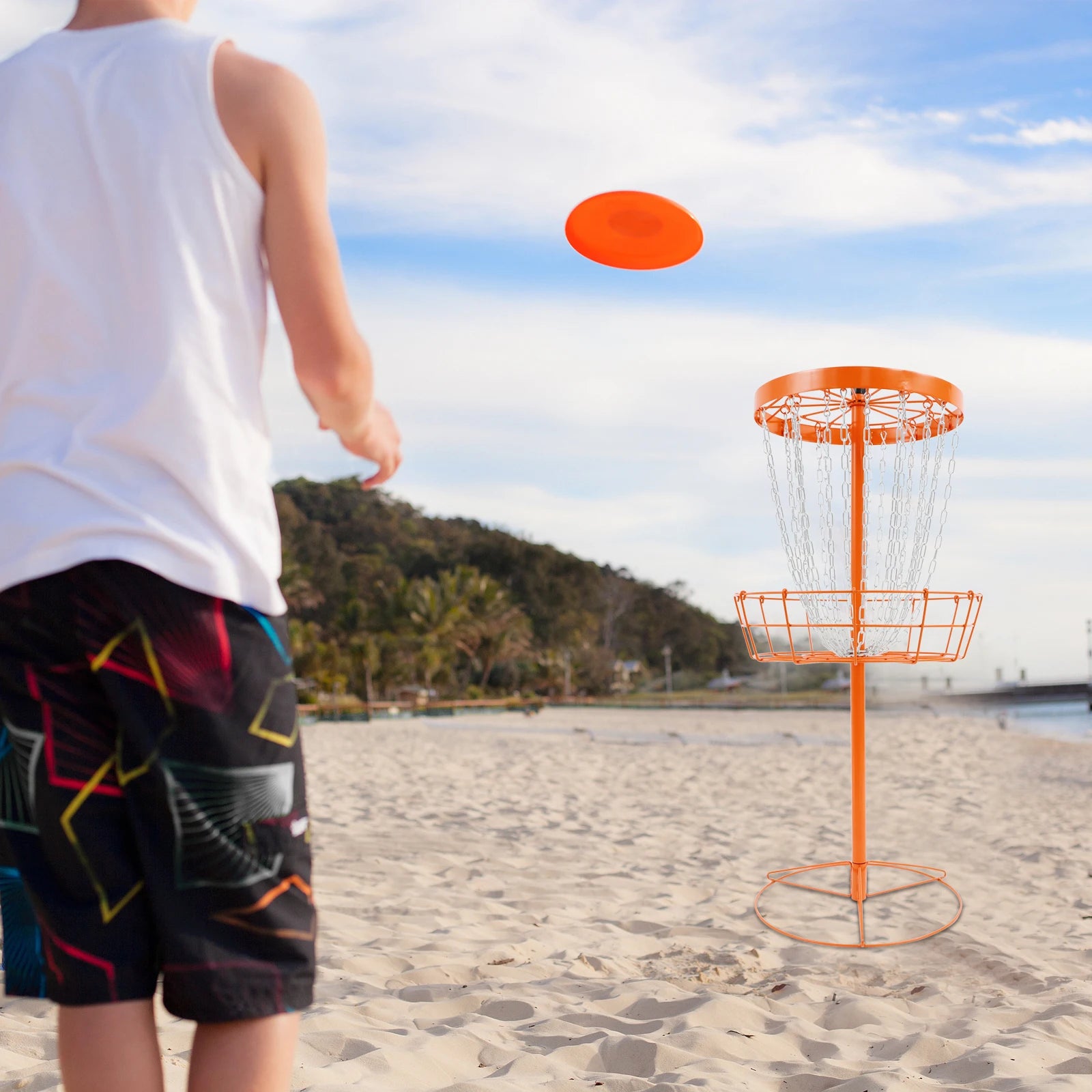 Portable Disc Golf Basket 24 Chains