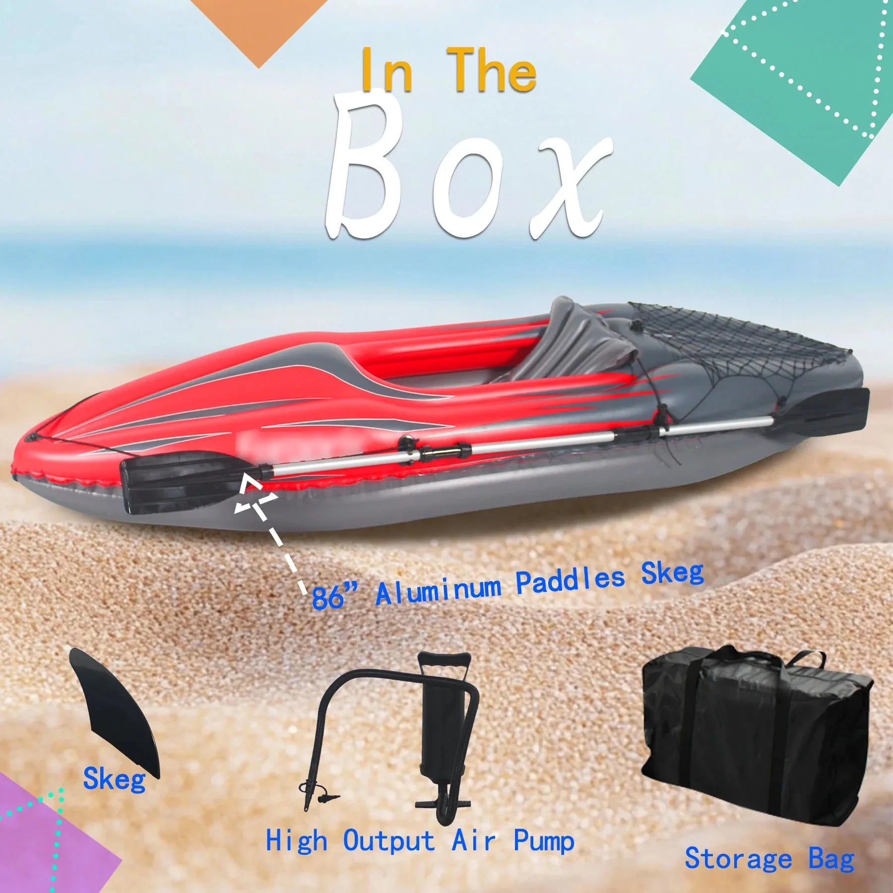 Inflatable Kayak Fishing Boat 1 Person Adult