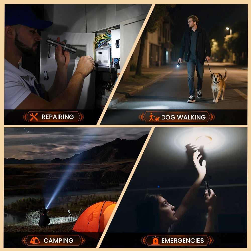 High Lumen 6000K Tactical Flashlight