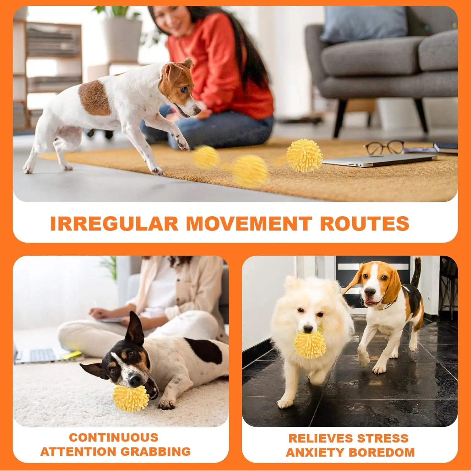 Interactive Dog Toys Moving Ball with Cover