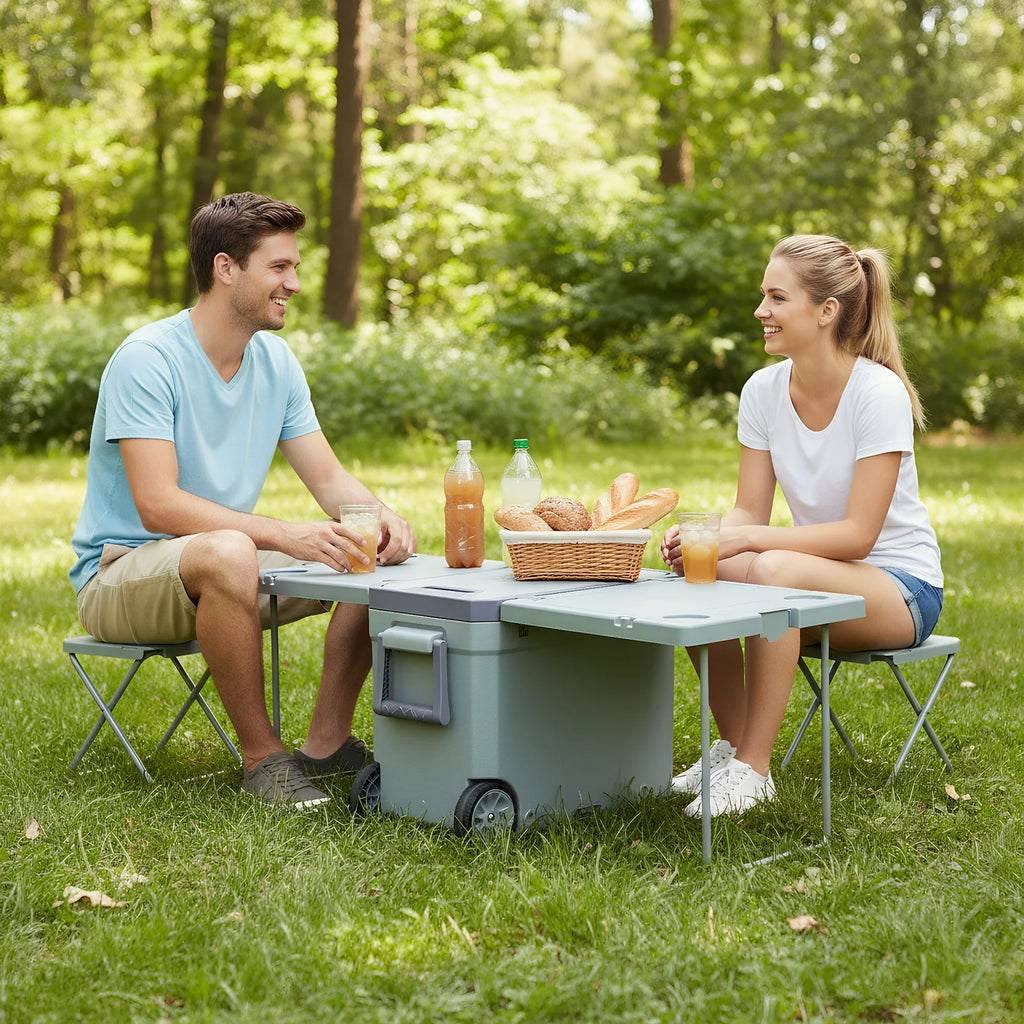 Portable Camping Cooler Leak-Proof for Tailgating Parties Picnics