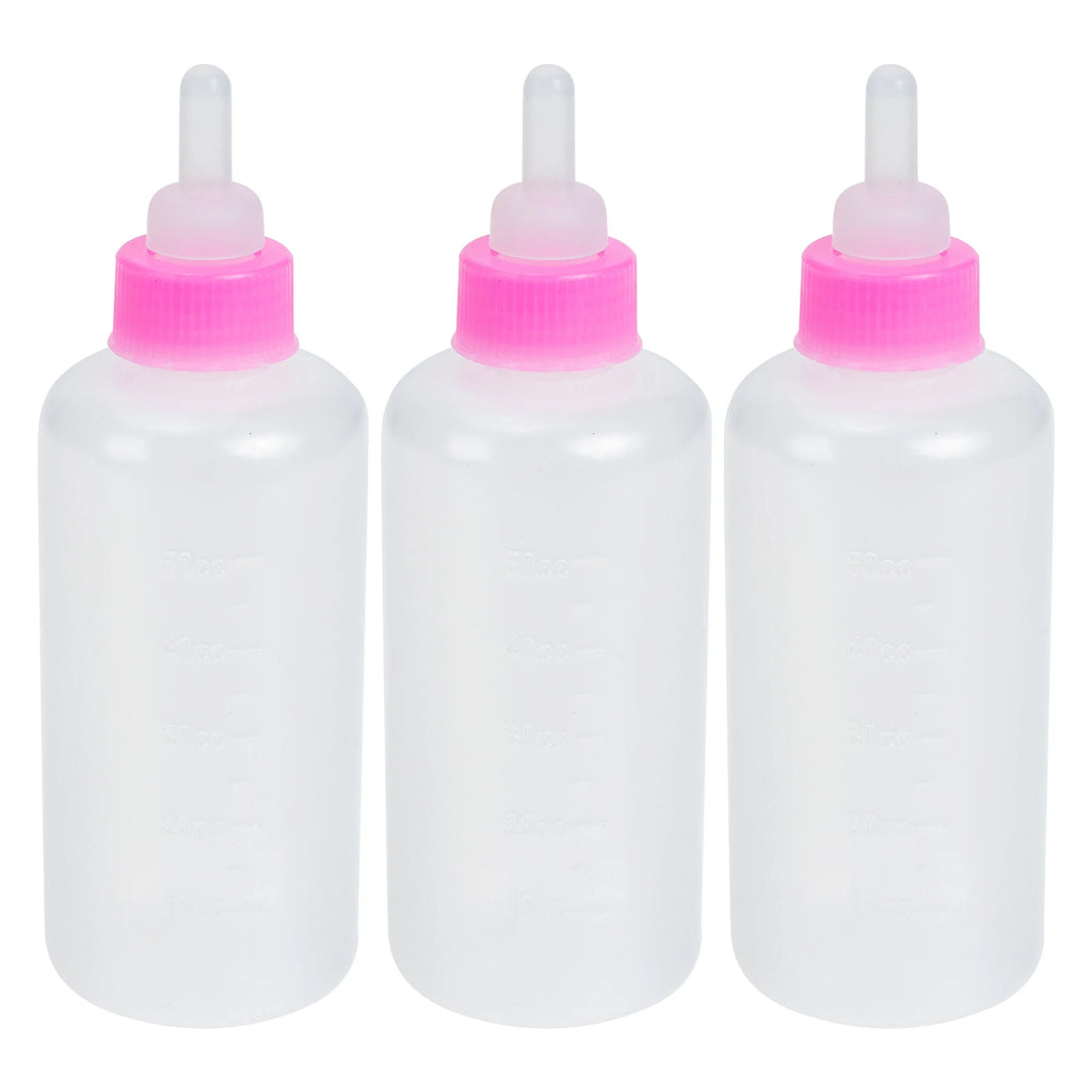 3pcs 50ml Pet Feeding Bottle Milk Nursing Bottle Pet Puppy Kitten Feeding Household Newborn Dog Cat Milk Feeder Drinking Bottle