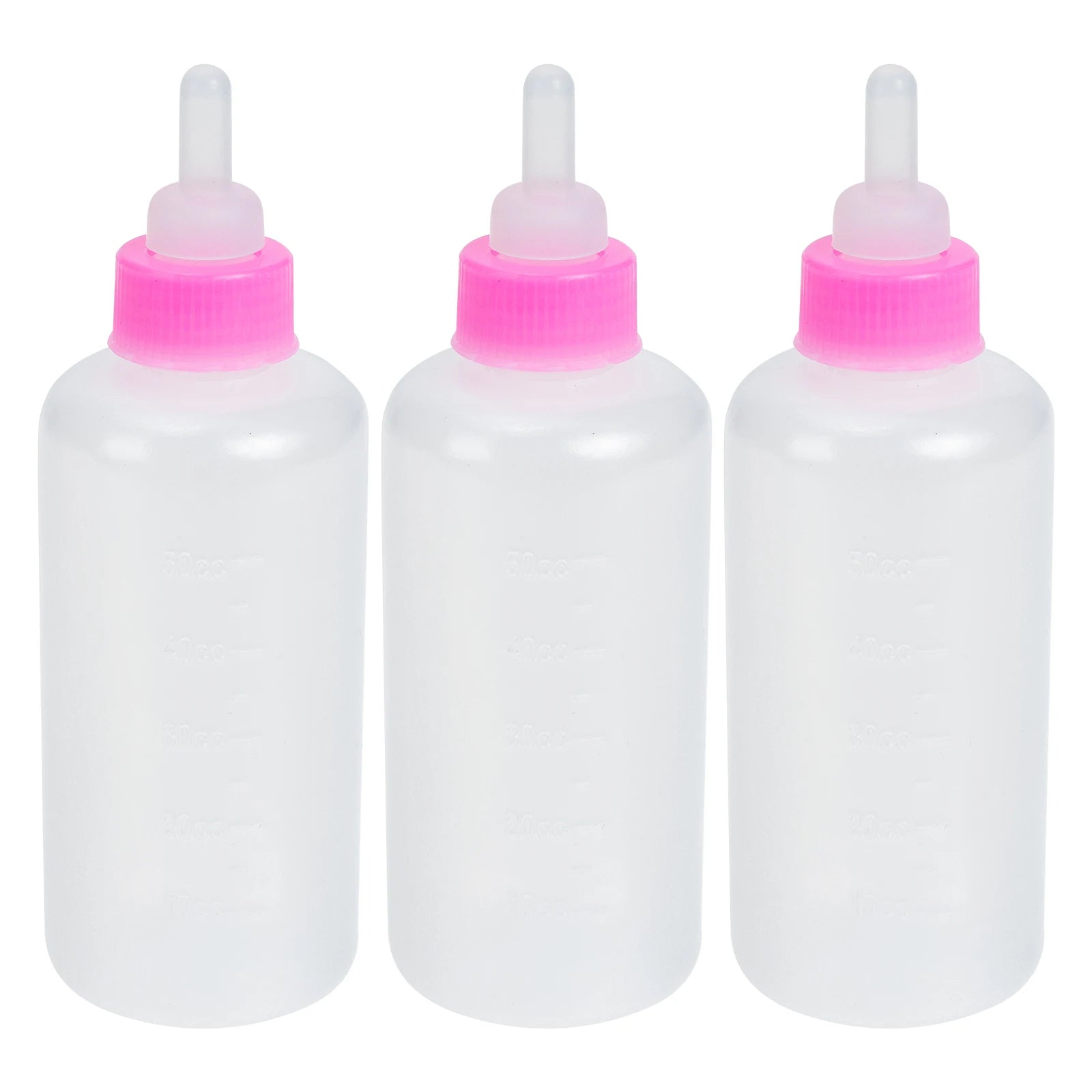 3pcs 50ml Pet Feeding Bottle Milk Nursing Bottle Pet Puppy Kitten Feeding Household Newborn Dog Cat Milk Feeder Drinking Bottle