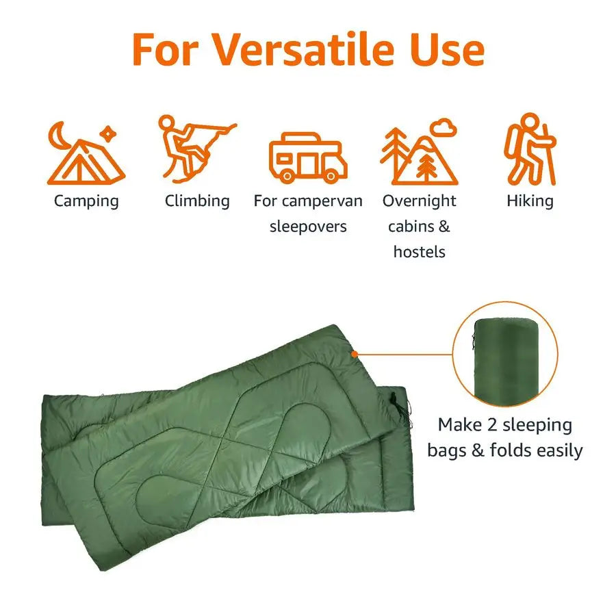 40F Cold Weather Two Person Sleeping Bag for Outdoor Camping