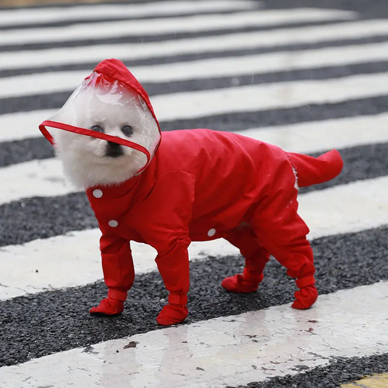 Waterproof Dog Raincoat,Full Coverage 4 Legs Dog