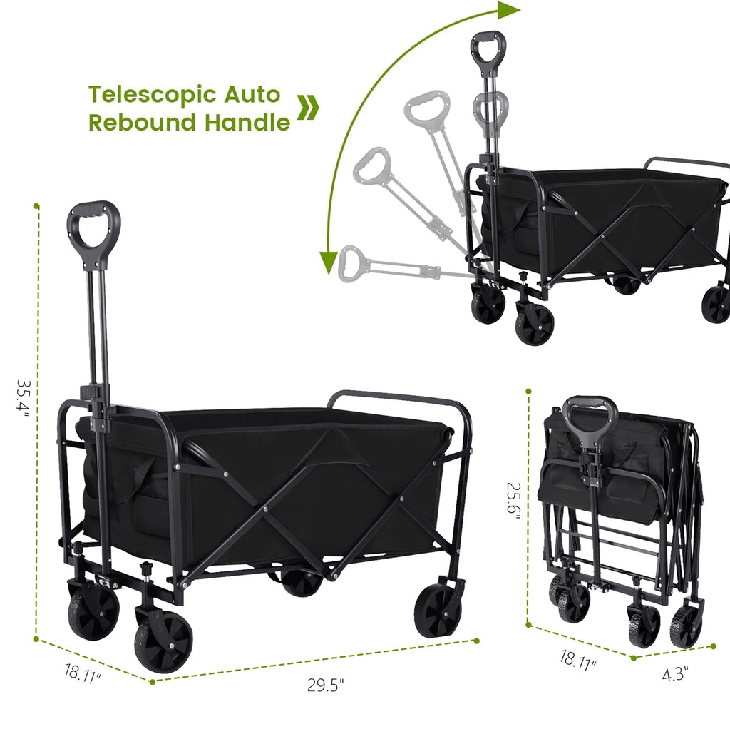 Heavy Duty Wagon Carts Foldable with All-Terrain Wheels