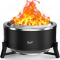 Portable 27 Wood-Burning Outdoor Fire Pit with Ash Pan for Patio Use
