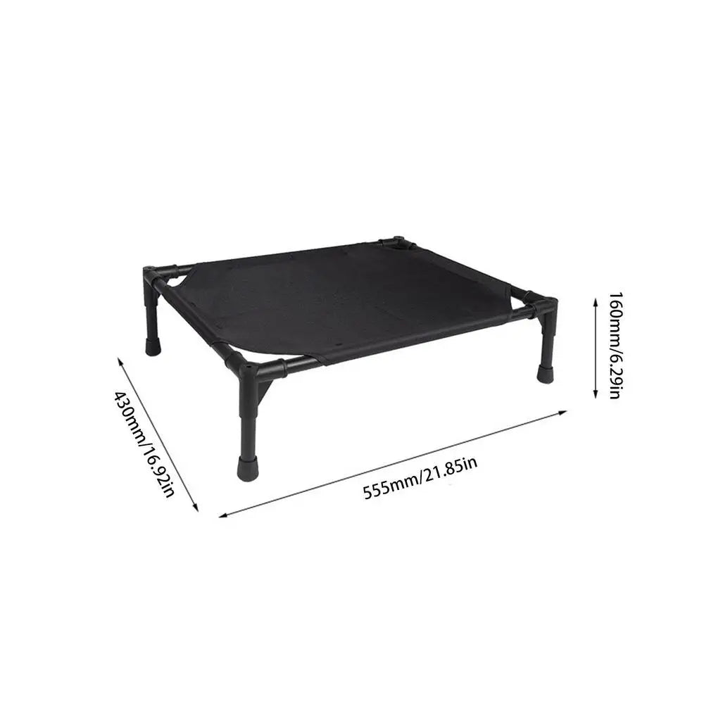 Outdoor Elevated Dog Bed With Foldable Removable Canopy Shade Tent